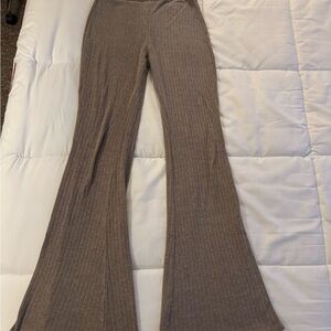 Zara Brown Knit Sweaterpants flare